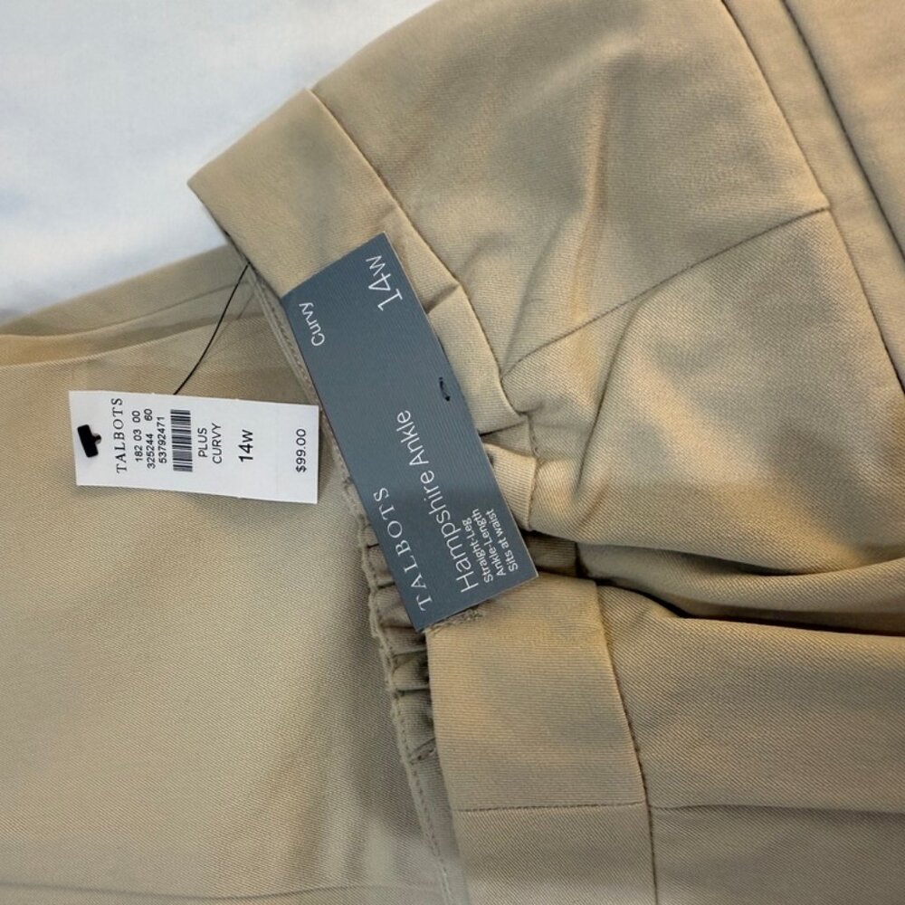 Talbots Curvy Hampshire Ankle Pants - size 14W - - Picture 6 of 7